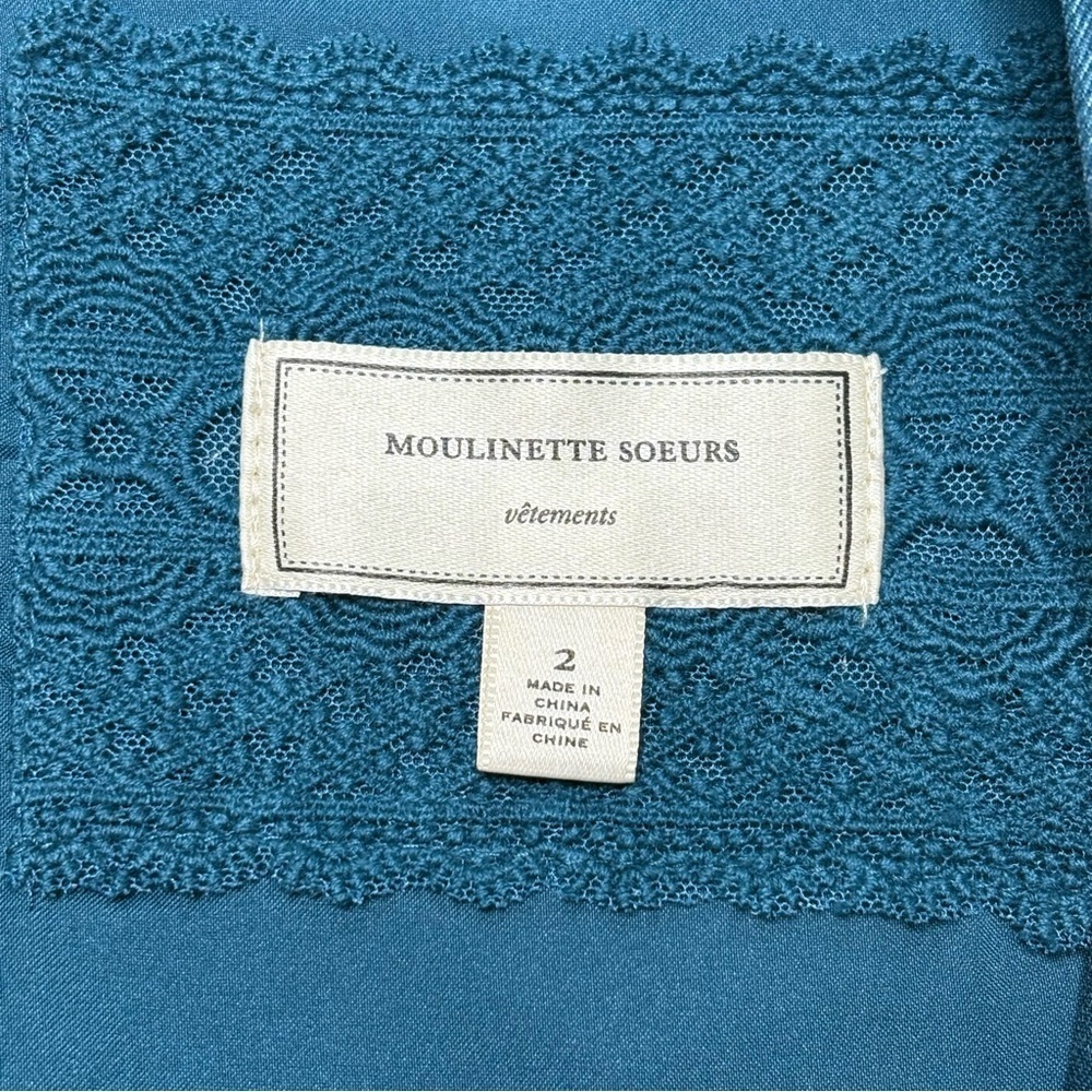Anthropologie Baikal Dress By Moulinette Souers 2 Floral Teal Fit & Flare *Flaw - Picture 14 of 16